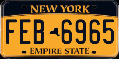 NY license plate FEB6965