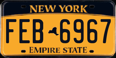 NY license plate FEB6967