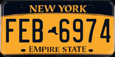 NY license plate FEB6974