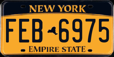 NY license plate FEB6975