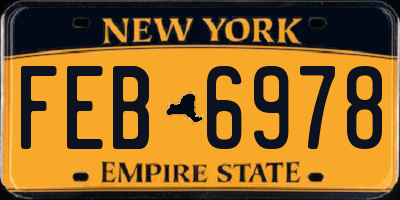 NY license plate FEB6978