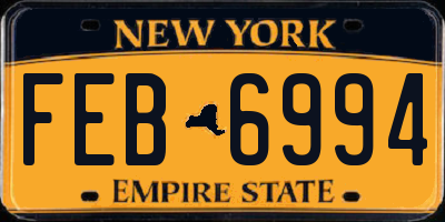 NY license plate FEB6994