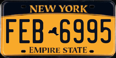 NY license plate FEB6995