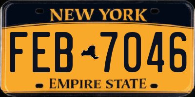 NY license plate FEB7046