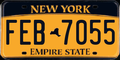 NY license plate FEB7055