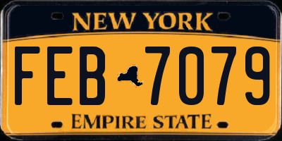 NY license plate FEB7079