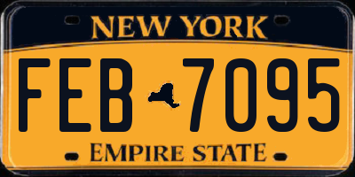 NY license plate FEB7095