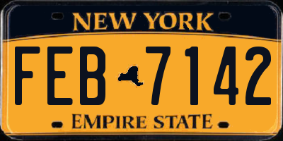 NY license plate FEB7142