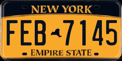 NY license plate FEB7145