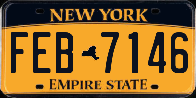NY license plate FEB7146