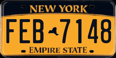 NY license plate FEB7148