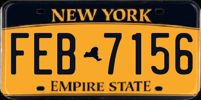 NY license plate FEB7156