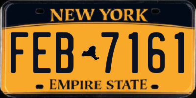 NY license plate FEB7161