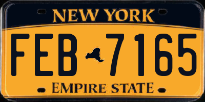 NY license plate FEB7165