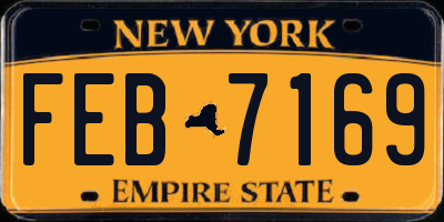 NY license plate FEB7169