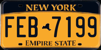 NY license plate FEB7199