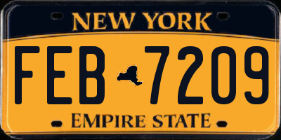 NY license plate FEB7209
