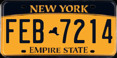 NY license plate FEB7214