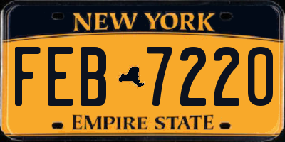 NY license plate FEB7220