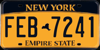 NY license plate FEB7241