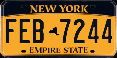 NY license plate FEB7244