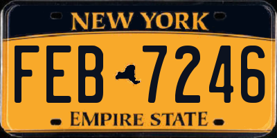NY license plate FEB7246