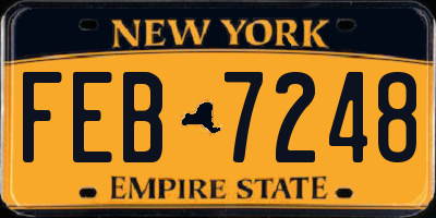 NY license plate FEB7248