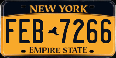 NY license plate FEB7266