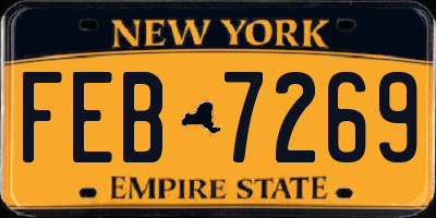 NY license plate FEB7269