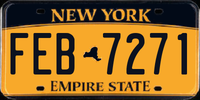 NY license plate FEB7271