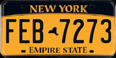 NY license plate FEB7273