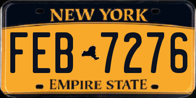 NY license plate FEB7276