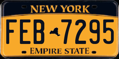 NY license plate FEB7295