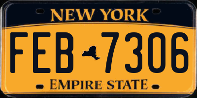 NY license plate FEB7306