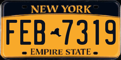 NY license plate FEB7319
