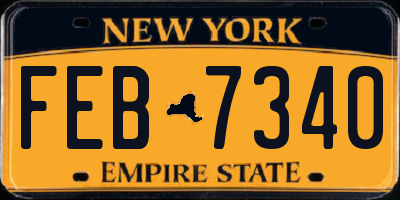 NY license plate FEB7340