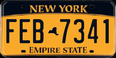 NY license plate FEB7341
