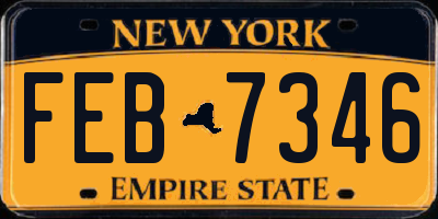 NY license plate FEB7346