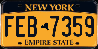 NY license plate FEB7359