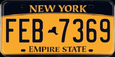 NY license plate FEB7369