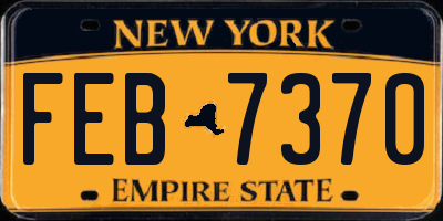 NY license plate FEB7370