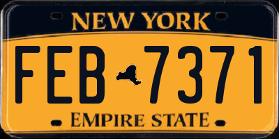NY license plate FEB7371