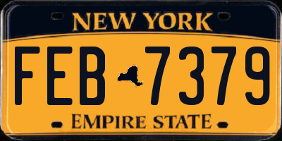 NY license plate FEB7379