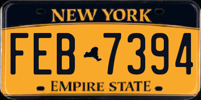 NY license plate FEB7394