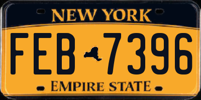 NY license plate FEB7396