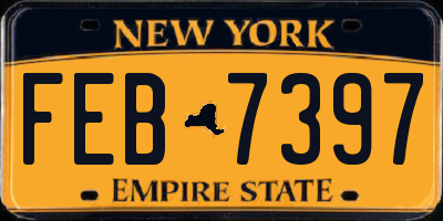 NY license plate FEB7397