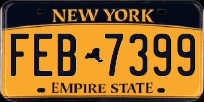 NY license plate FEB7399
