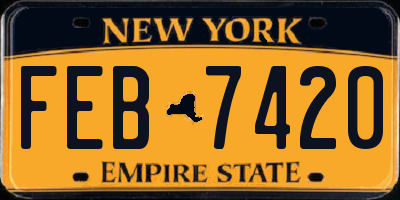 NY license plate FEB7420