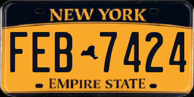 NY license plate FEB7424