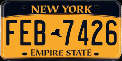 NY license plate FEB7426
